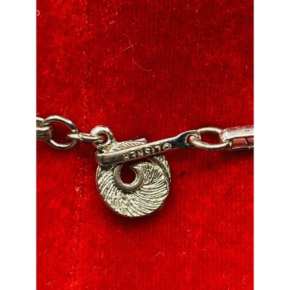 Lisner Vintage Botanical Leaves Choker Necklace Silver-Tone 16" - Picture 4 of 6